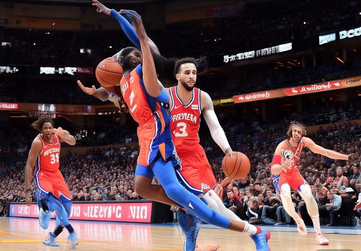 76人活塞激战：恩比德罗斯双星闪耀，团队默契与个人才华对决